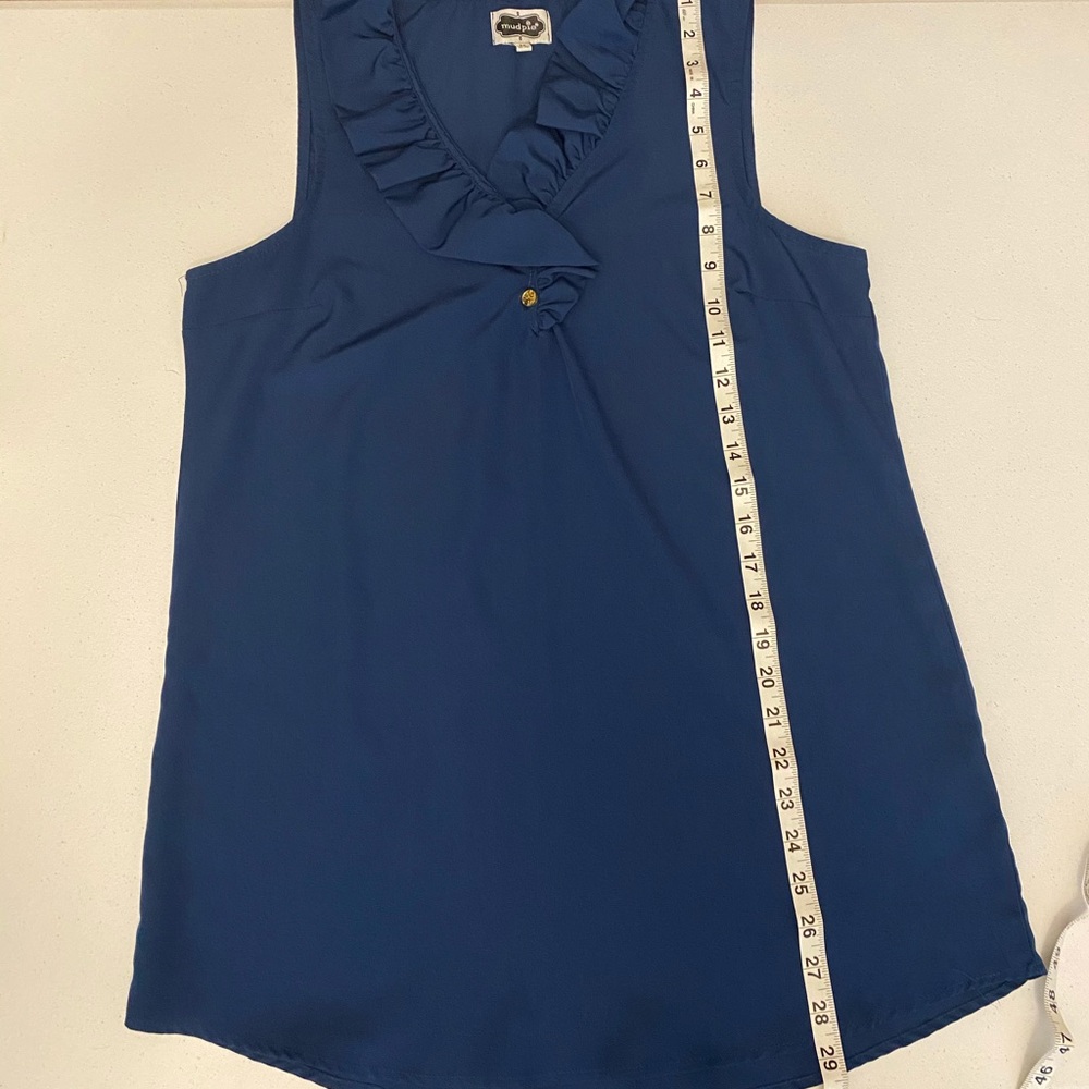 Ruffle neck Mud Pie tank blouse